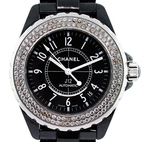 chanel watch black diamonds